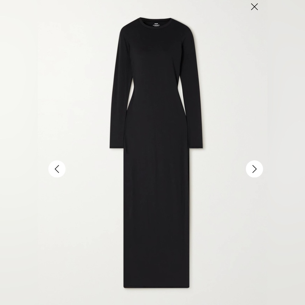 NWT Skims Fits Everybody stretch jerseys midi dress in Onyx